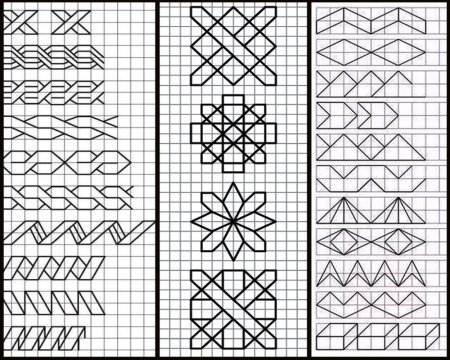 Узоры по клеточкам в тетра