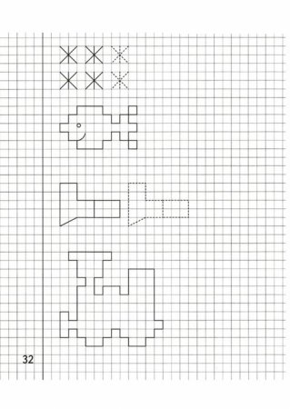 Рисунки по клеточкам в тетради