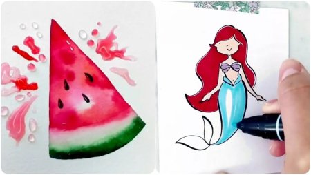 Рисунки для срисовки фломастерами для начинающих