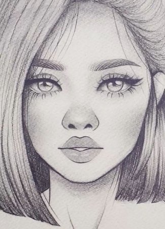 Рисунок девушки карандашом