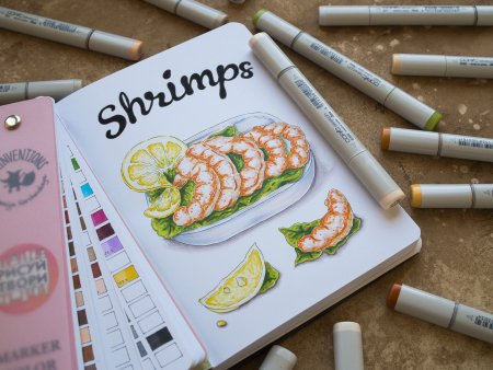 Рисование скетчей маркерами