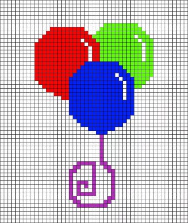 Рисунки в клеточку