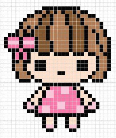 Рисунки по клеточкам Дева