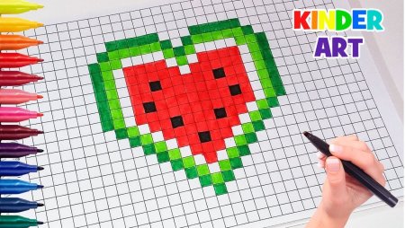 Рисование по клеточкам фломастерами