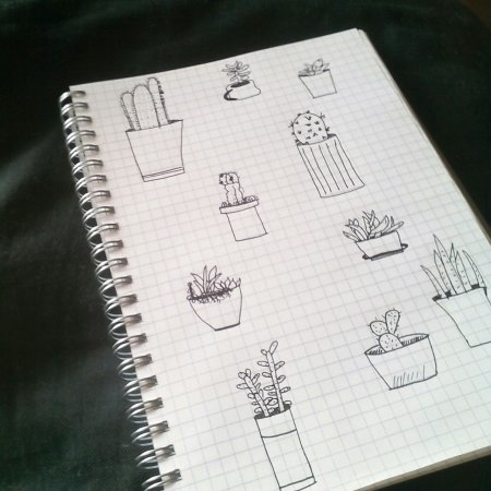 Косички по клеточкам в тетради