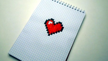 Рисунки по клеточкам в блокноте