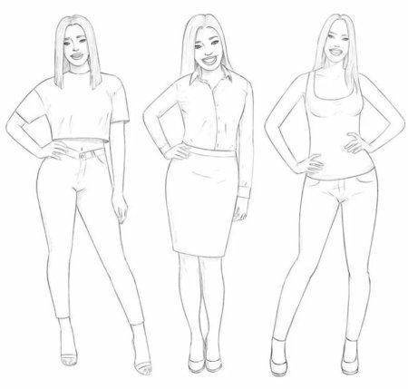 Зарисовки лица карандашом