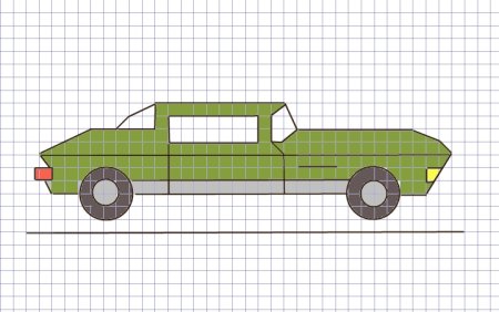 Машинки в клеточку