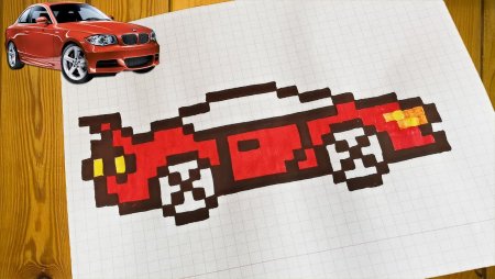 Гоночная машина по клеточкам