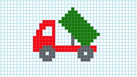 Рисунки в клеточку машины