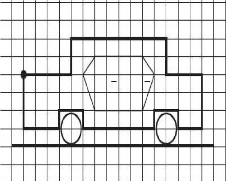 Рисование по клеточкам машины
