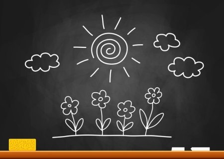 Рисование мелом на асфальте