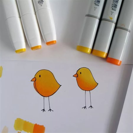 Лёгкие рисунки маркерами для начинающих