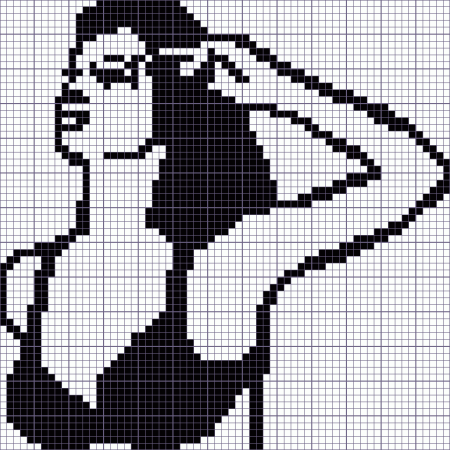 Рисунки по клеточкам девочки