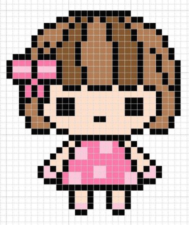 Радужный глаз по клеточкам