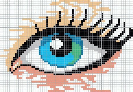 Хаски по клеточкам