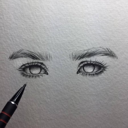 Глаз карандашом для скетчбука