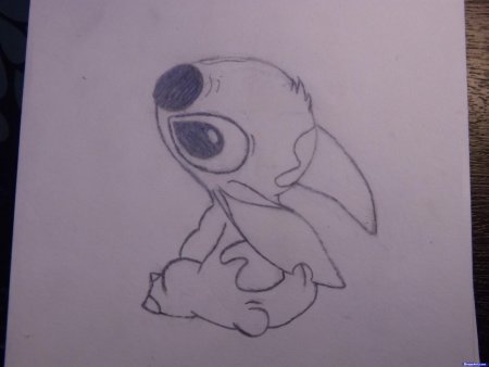 Стич простым карандашом