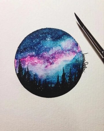 Космос акварелью