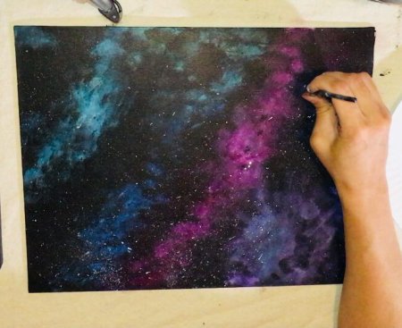 Космос акварелью