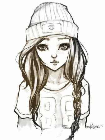 Красивые рисунки девушек легкие