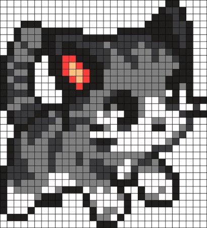 Рисование по клеточкам котики