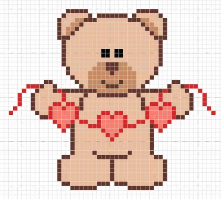 Мишка по клеткам