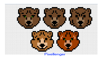 Медвежонок по клеткам