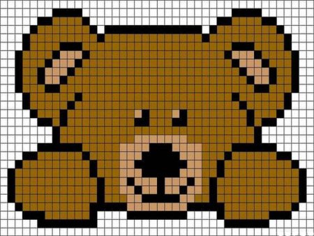 Мишка по клеточкам