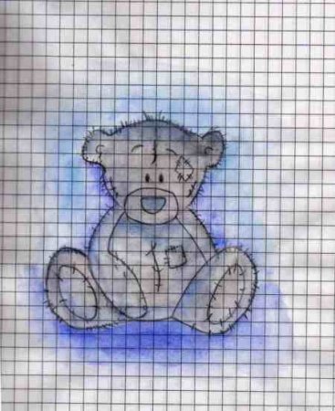 Рисование по клеточкам мишка