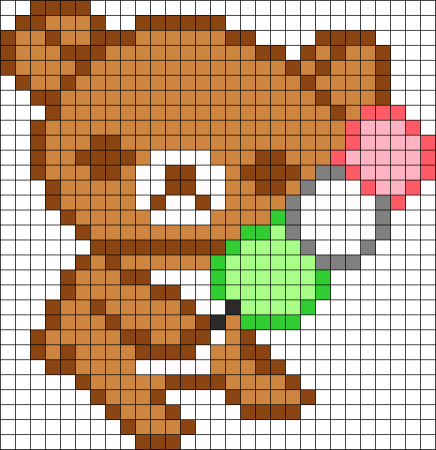 Мишка Тедди по клеточкам