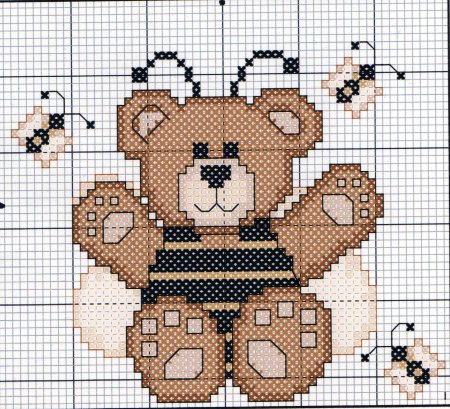 Вышивка крестиком Медвежонок