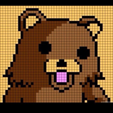 Рисунки по клеточкам в тетради мишка