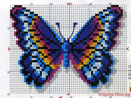 Вышивка бабочка