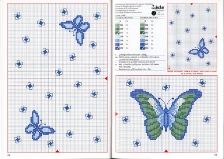 Вышивка бабочка простая
