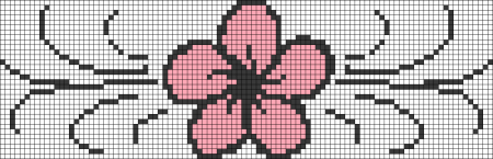 Рисунки по клеточкам розового цвета