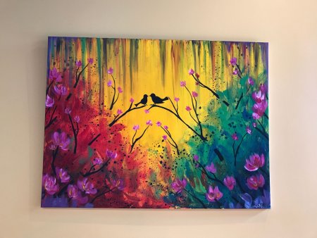 Живопись акрилом на холсте