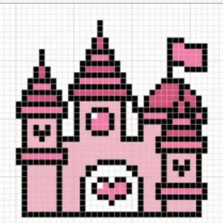 Рисунок замок по клеткам