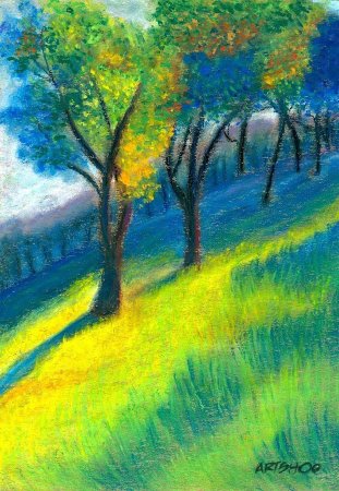 Водопад рисунок