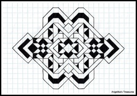 Рисунки по клеточкам в тетради ручкой