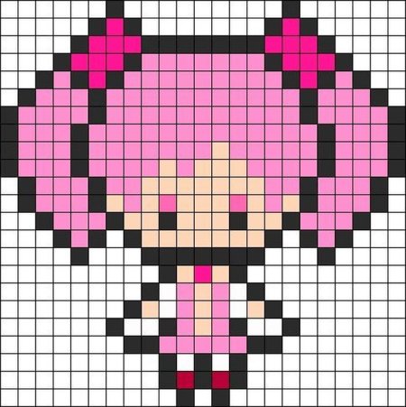 Рисунки по клеткам аниме