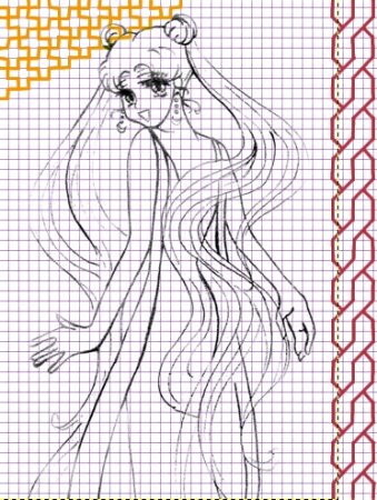 Сакура Харуно вышивка крестиком