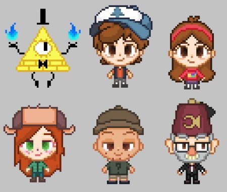 Гравити Фолз пиксель арт