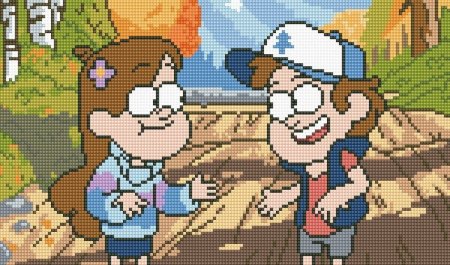 Гравити Фолз вышивка крестиком