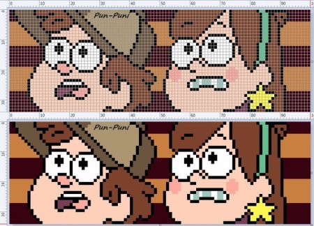 Венди по клеточкам из Гравити Фолз