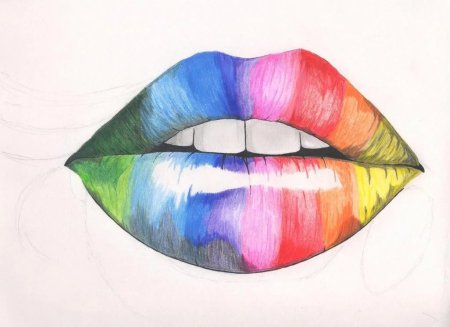 Губы рисунок