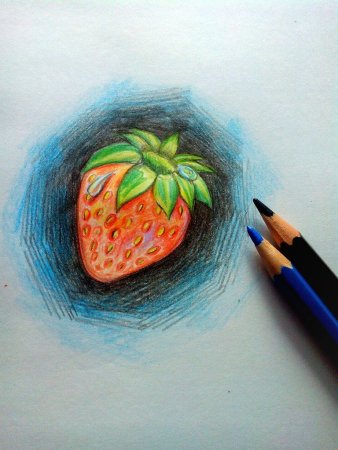Рисунки разноцветными карандашами