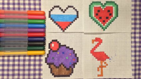 Идеи для рисунков по клеточкам
