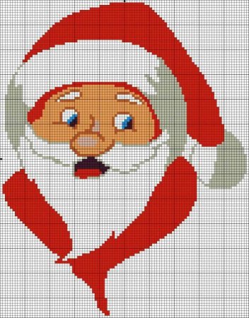 Рисование по клеткам дед Мороз