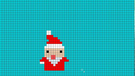 Рисунки по клеточкам дед Мороз